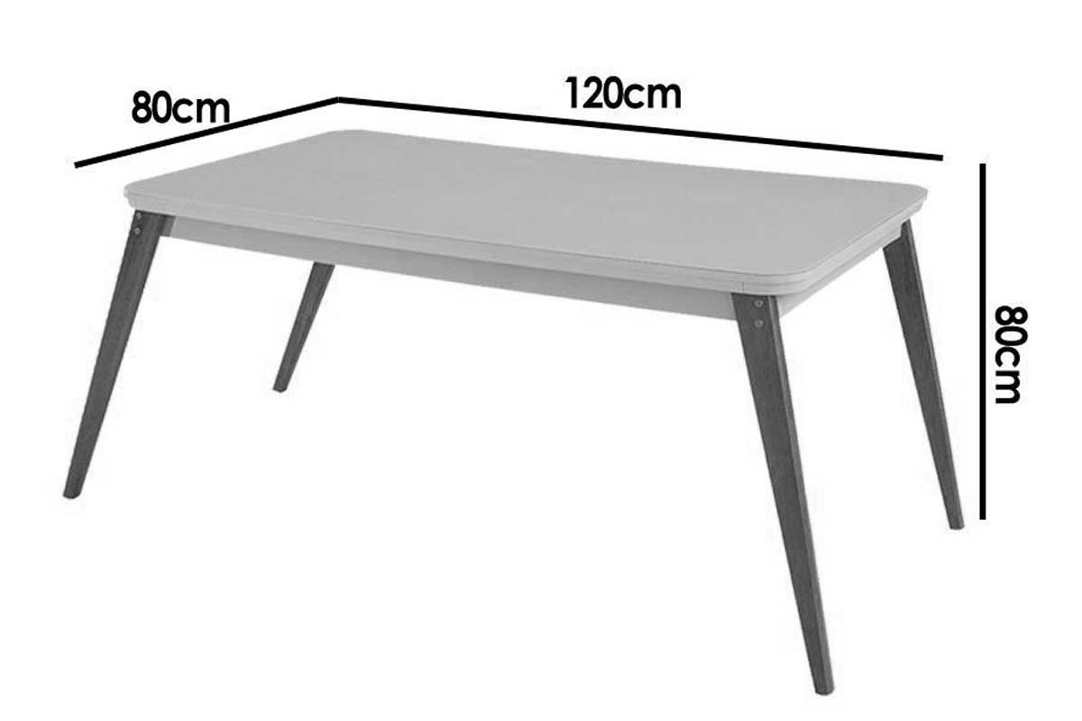 Sala Jantar Mesa Havana Tampo c/ Vidro Curvo 120cm+4 Cadeiras Pietá Madeira - Rufato