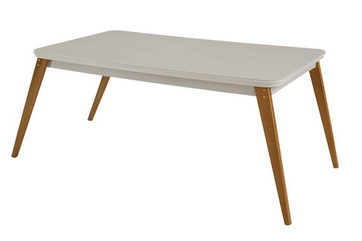 Sala Jantar Mesa Havana Tampo c/ Vidro Curvo 180cm+6 Cadeiras Havana - Rufato