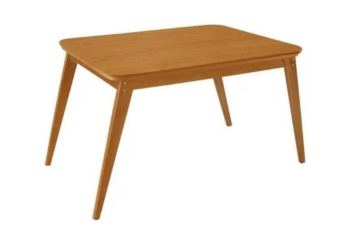 Sala Jantar Mesa Havana Tampo Curvo 120cm+4 Cadeiras Tilia Madeira - Rufato