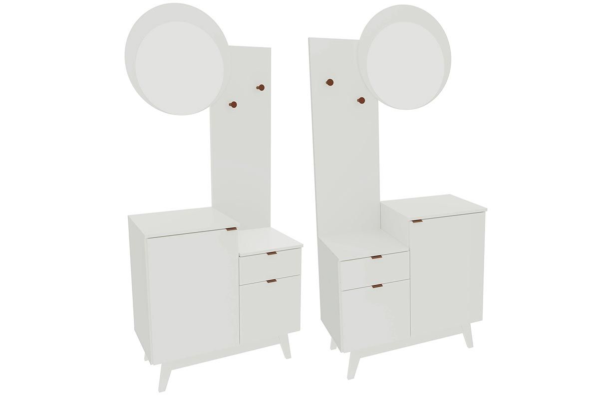 Aparador de Sala Jantar c/Pés AP2311 c/2 Portas 1 Gaveta e Espelho Tecno Mobili