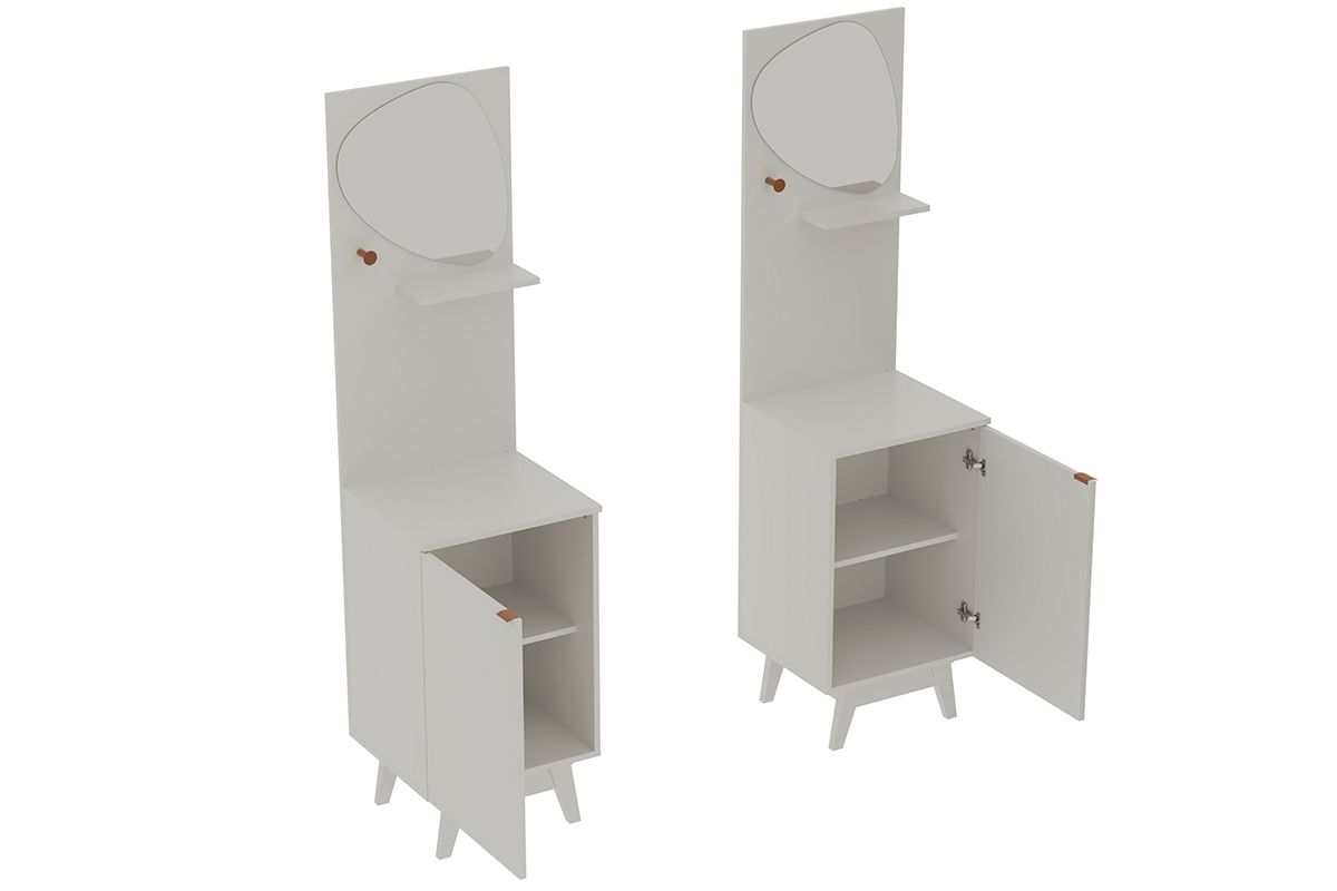 Aparador de Sala Jantar c/Pés AP2312 c/1 Porta e Espelho Tecno Mobili