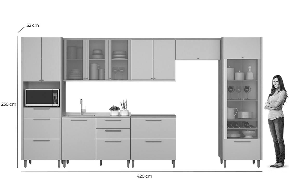 Cozinha Completa Linea Brasil 7 Peças Atena CP08
