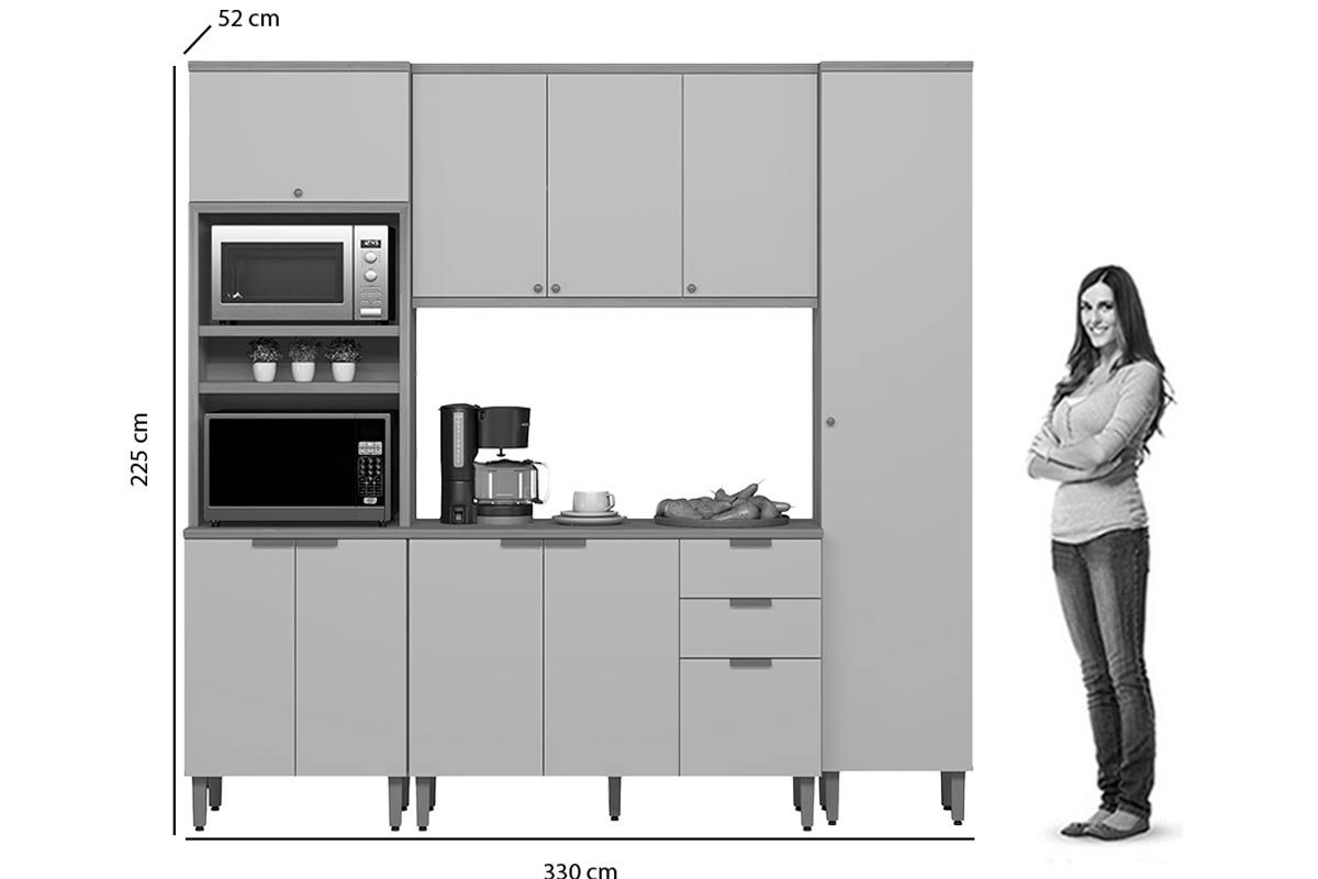 Cozinha Completa Linea Brasil 4 Peças Selene CP09