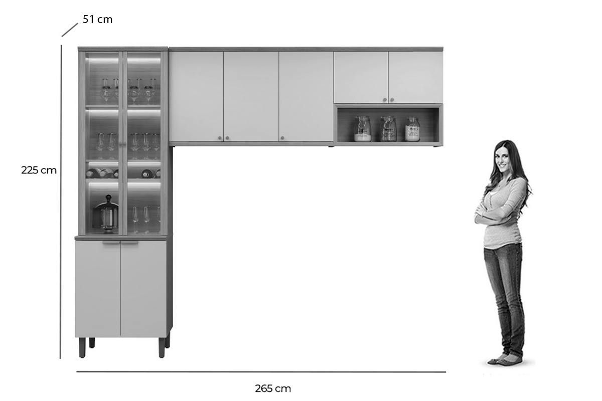 Cozinha Completa Linea Brasil 3 Peças Selene CP15