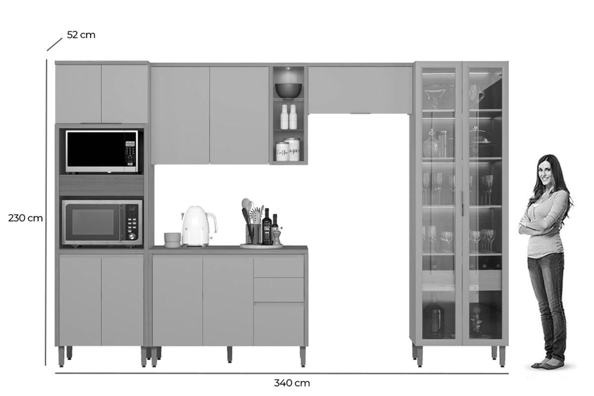 Cozinha Completa Linea Brasil 5 Peças Allure CP15