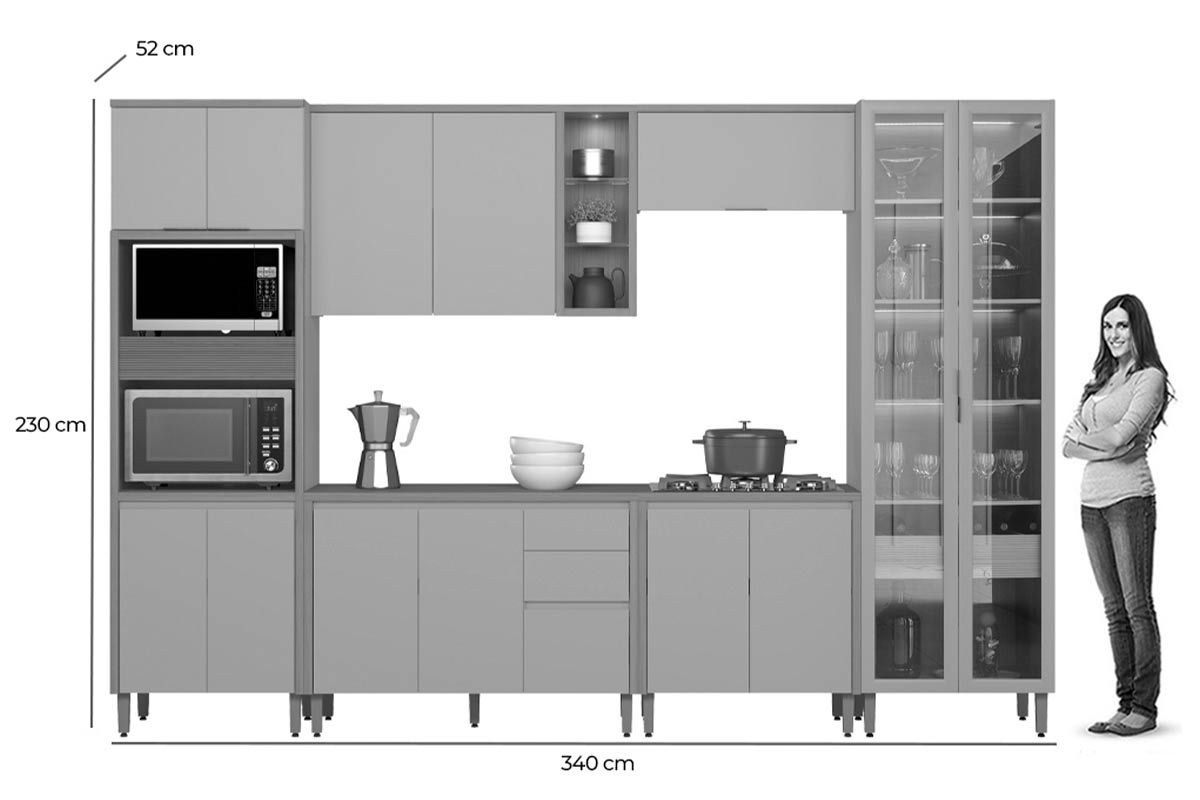 Cozinha Completa Linea Brasil 6 Peças Allure CP20