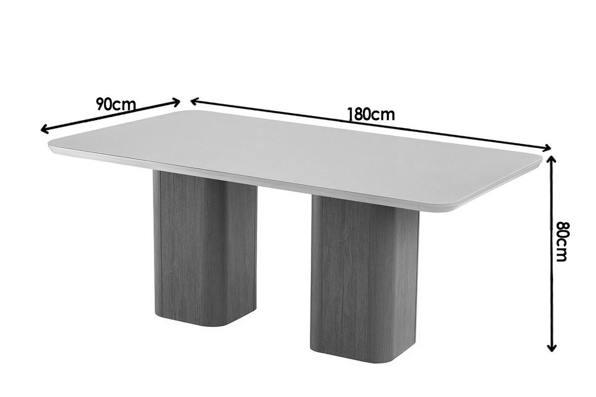 Sala Jantar Mesa Maldivas Tampo c/ Vidro Curvo 180cm+6 Cadeiras Pietá Madeira - Rufato