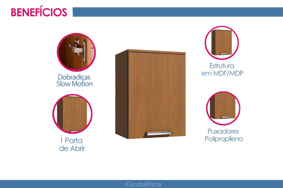 Armário Aéreo Cozinha Kappesberg Linna T730 c/1 Porta 40cm