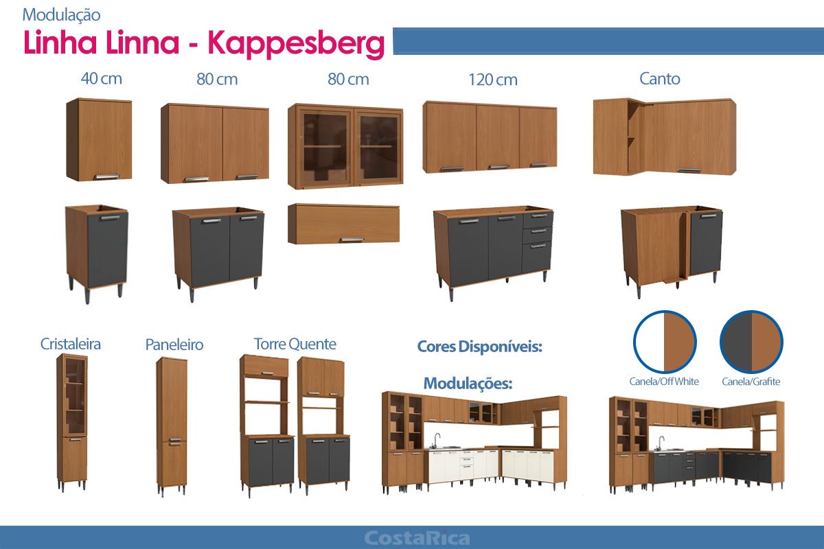 Cozinha Completa Kappesberg 14 Peças Linna C14P12
