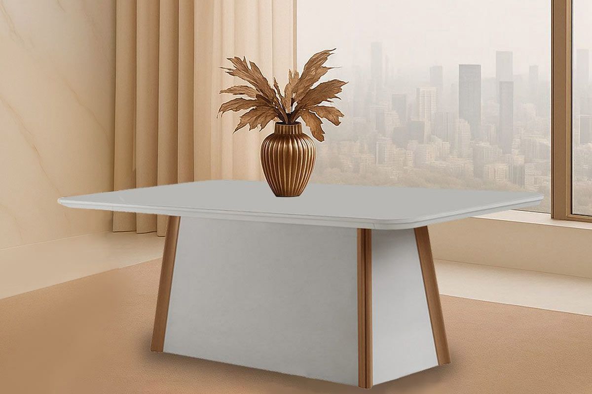 Sala Jantar Mesa Tilia Curvo 180cm + 6 Cadeiras Havana - Rufato