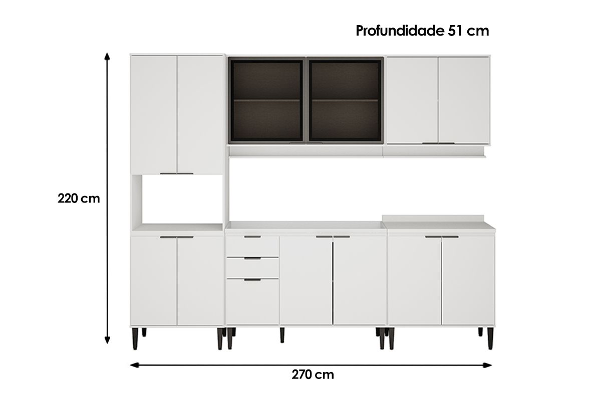 Cozinha Completa Carraro 5 Peças Alpha C5P132