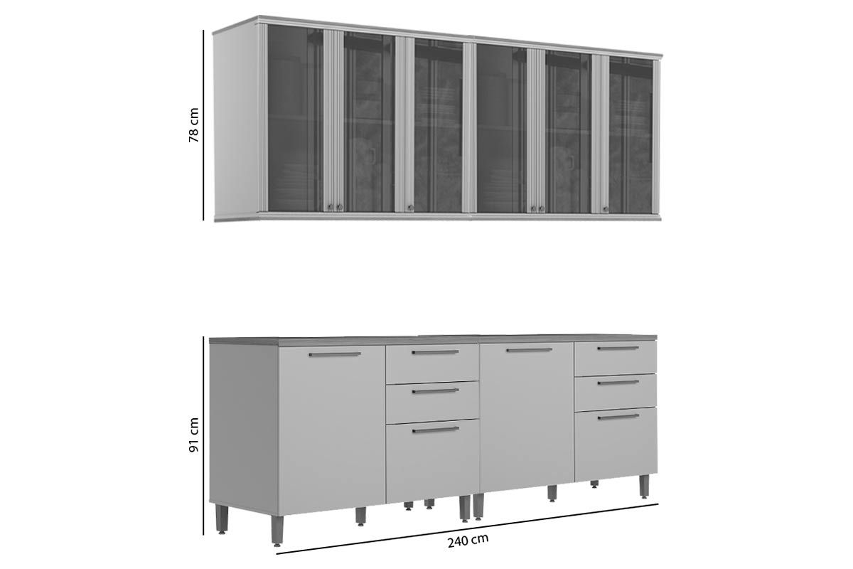 Cozinha Completa Linea Brasil 4 Peças Atena CP25