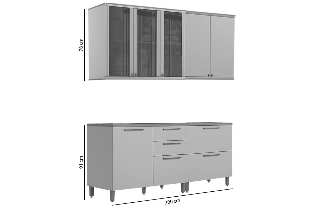 Cozinha Completa Linea Brasil 4 Peças Atena CP26
