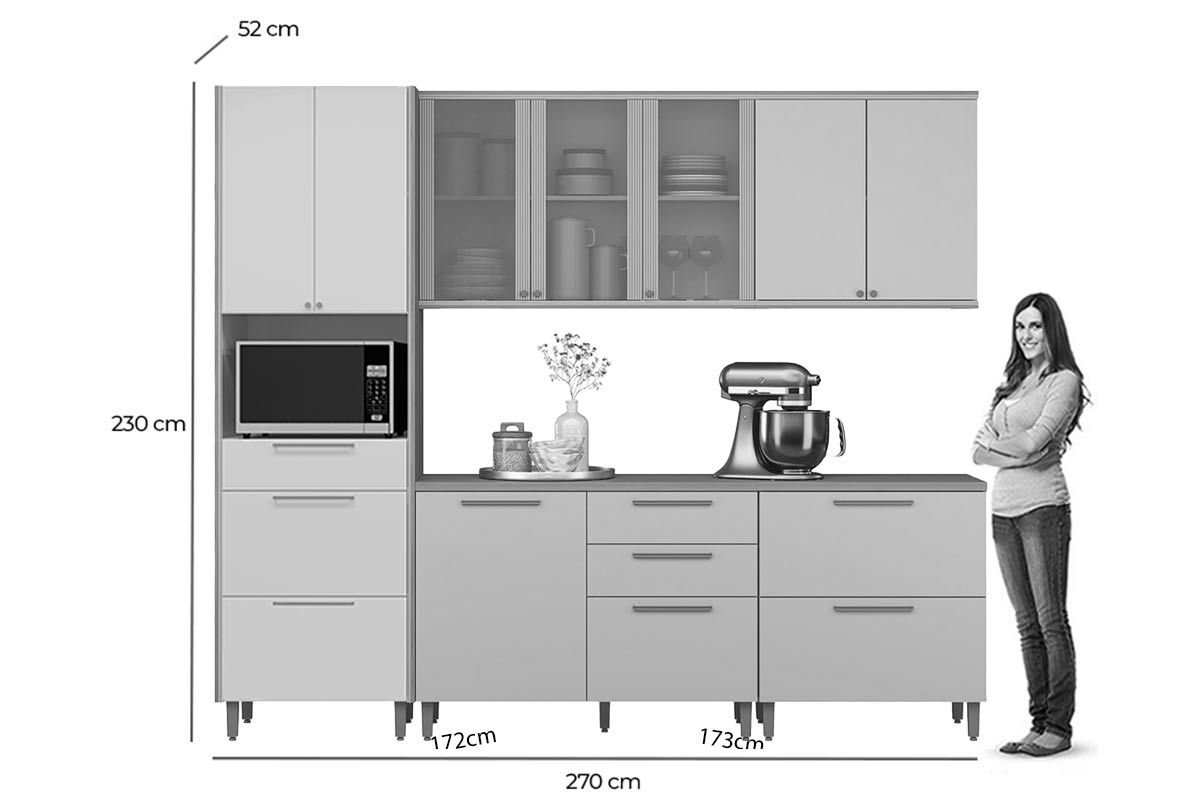 Cozinha Completa Linea Brasil 5 Peças Atena CP28