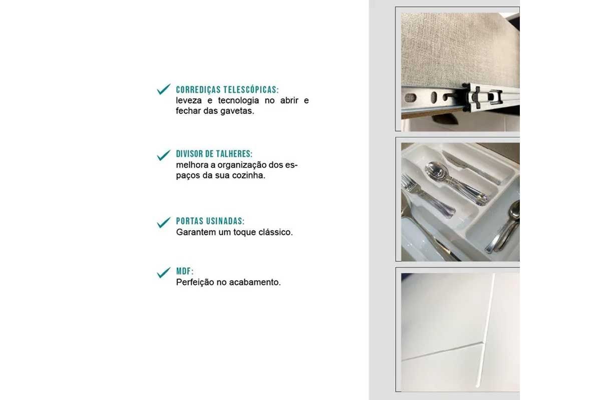 Cozinha Completa Carraro 4 Peças Alpha C4P178