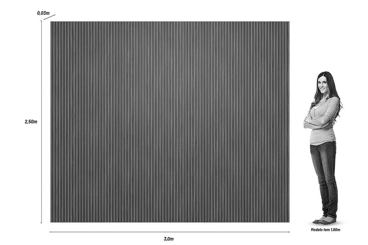 Painel Home p/ TV até 100 Pol Modular 3.0 Ripado 297x250cm Linea Brasil