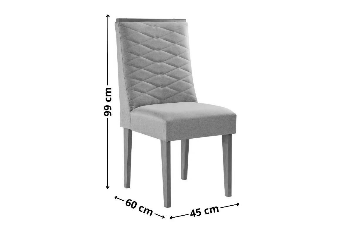 Sala Jantar Mesa Maldivas Tampo Curvo 90cm+4 Cadeiras Dafne Madeira - Rufato