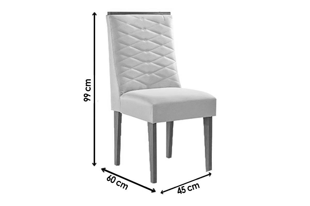 Sala Jantar Mesa Havana Tampo Curvo 180cm+6 Cadeiras Maldivas Madeira - Rufato