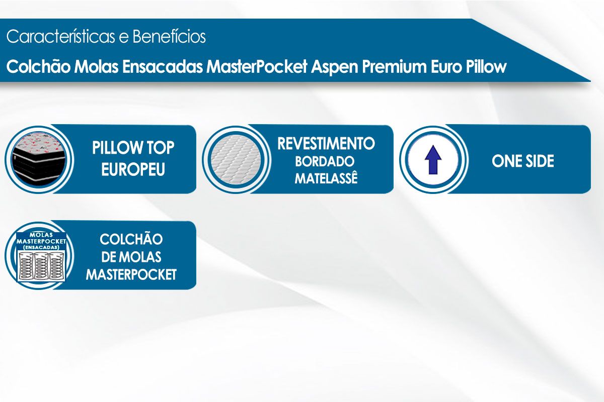 Colchão Molas Ensacadas Probel Aspen Colchão Molas Ensacadas Probel Aspen
