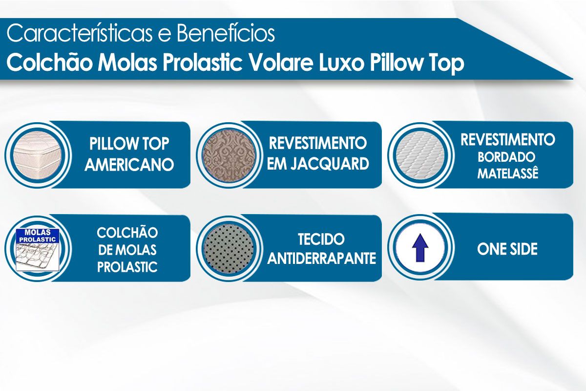 Colchão Molas Prolastic Probel Volare Luxo Colchão Molas Prolastic Probel Volare Luxo