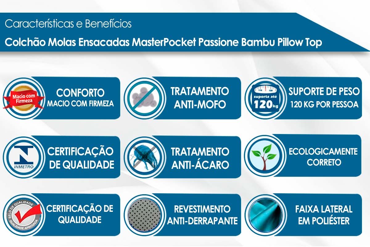 Colchão Molas Ensacadas Probel Passione Colchão Molas Ensacadas Probel Passione