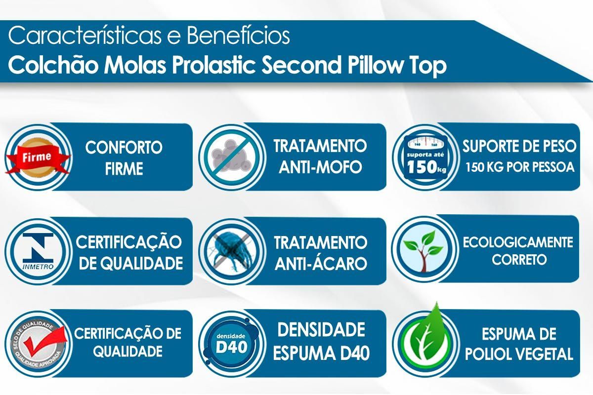 Colchão Molas Prolastic Probel Second Colchão Molas Prolastic Probel Second