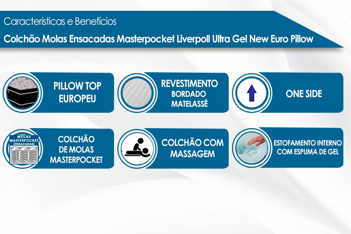 Colchão c/Massagem Probel Molas Liverpool Colchão c/Massagem Probel Molas Liverpool