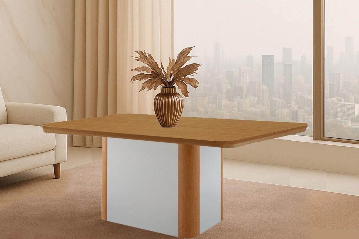 Sala Jantar Mesa Pietá Tampo Curvo 180cm+6 Cadeiras Pietá Madeira - Rufato