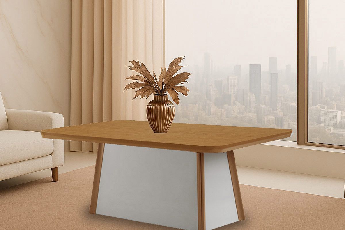 Sala de Jantar Completa Tilia c/ Tampo Madeirado Canto Curvo 180x90cm e 6 Cadeiras Dafne Madeira Maciça - Rufato