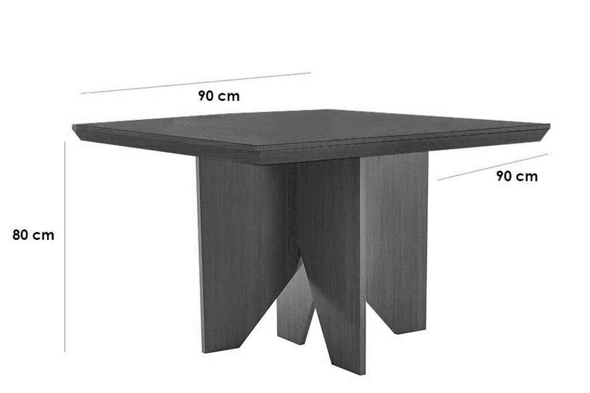 Sala Jantar Mesa Nevada Curvo 90cm + 4 Cadeiras Maldivas Madeira - Rufato