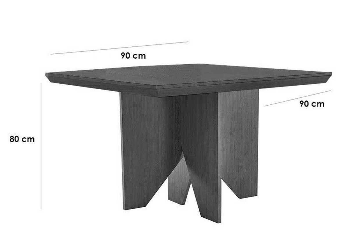 Sala Jantar Mesa Nevada Curvo 90cm + 4 Cadeiras Pietá Madeira Maciça - Rufato