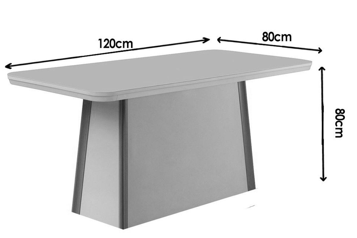 Sala Jantar Mesa Tilia Curvo 120cm + 4 Cadeiras Maldivas Madeira - Rufato