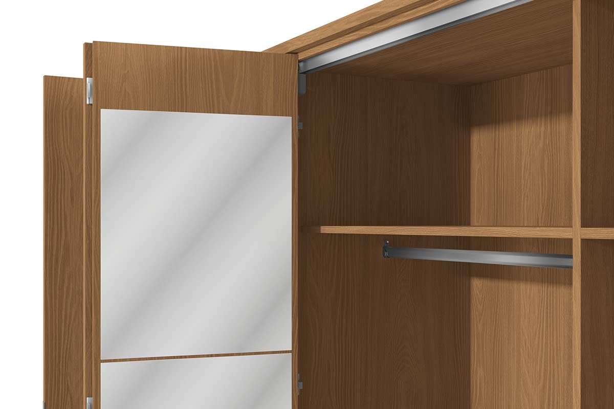 Guarda Roupa Casal 6 Portas (2 c/Espelho) e 4 Gavetas c/Pés CB01T581 Kappesberg