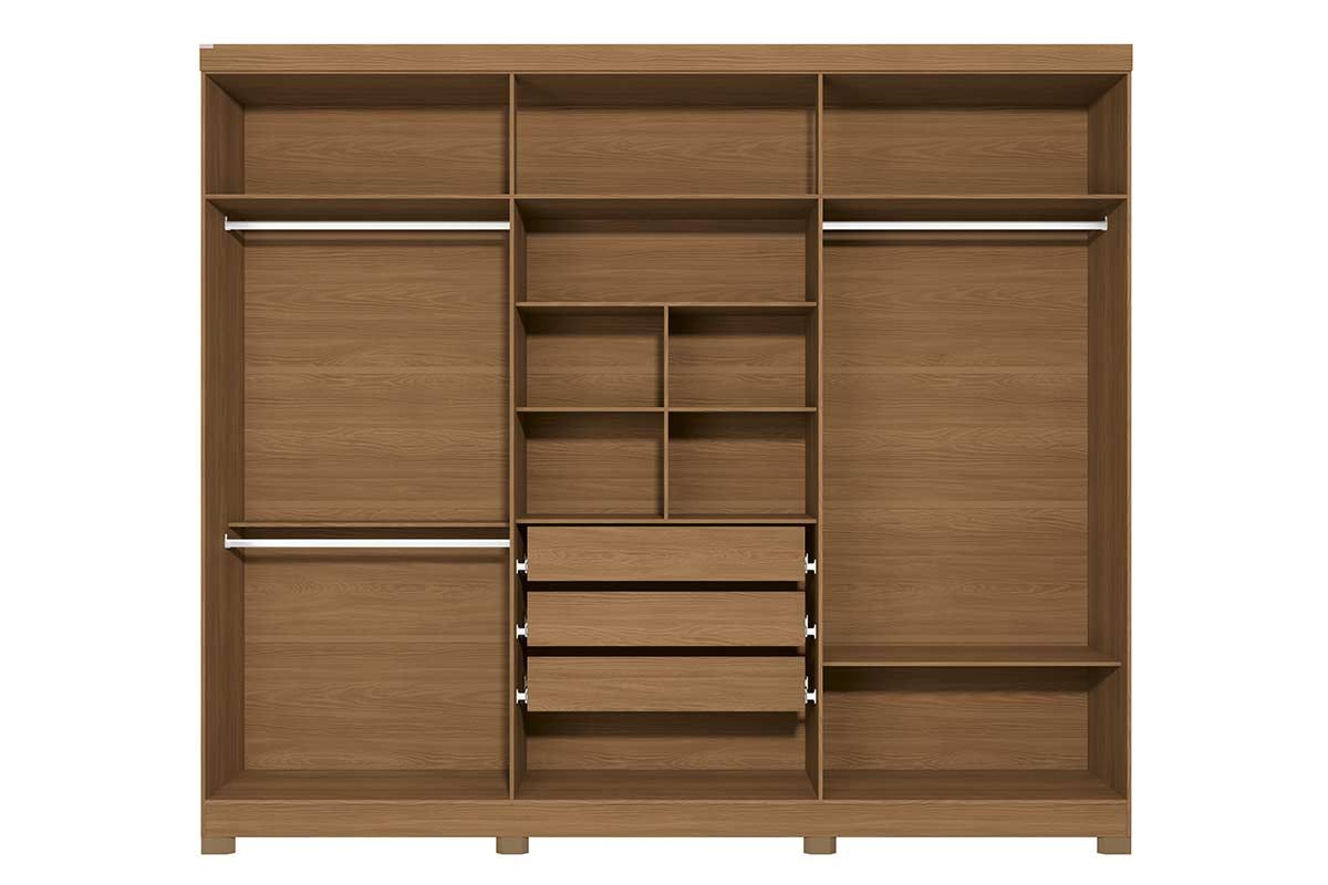 Guarda Roupa Casal 6 Portas e 3 Gavetas c/Pés CB03T580 Kappesberg