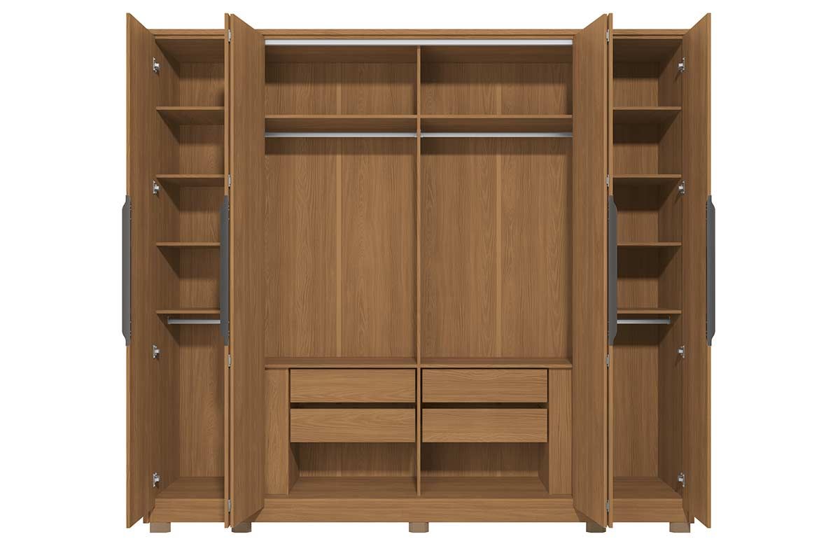 Guarda Roupa Casal 6 Portas e 4 Gavetas c/Pés CB03T581 Kappesberg
