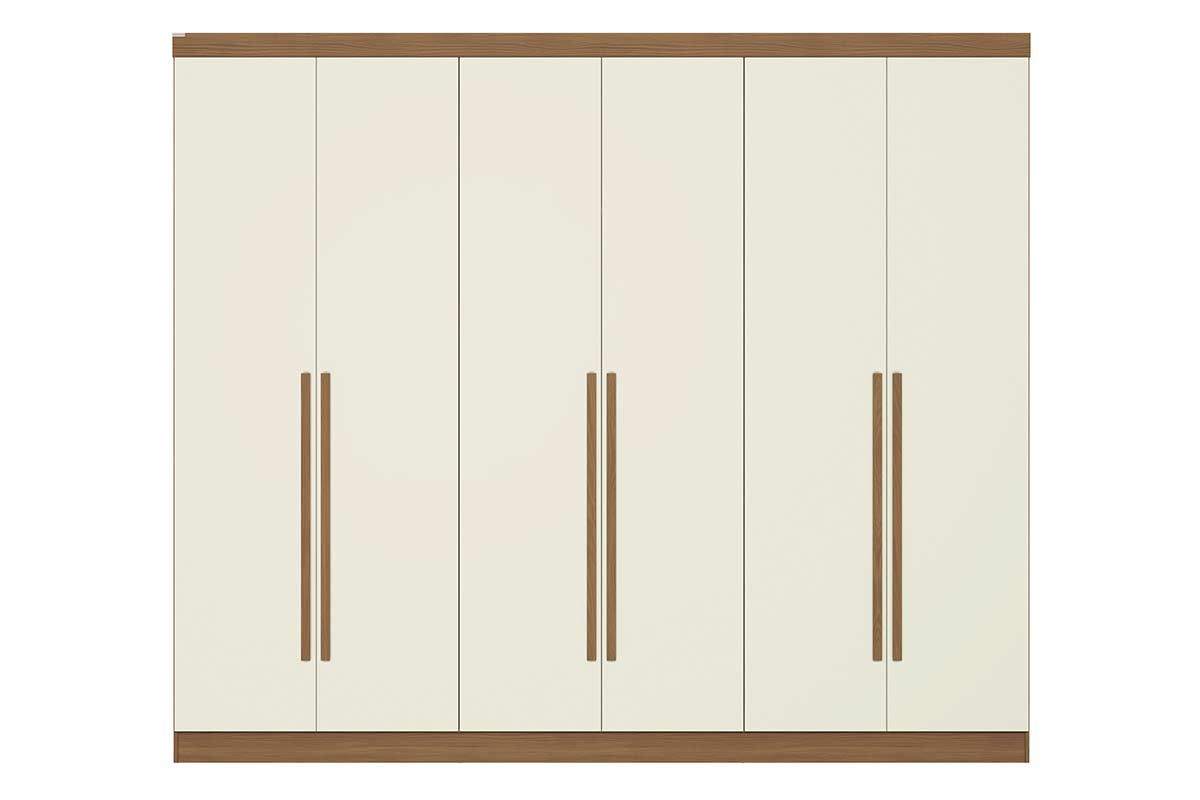 Guarda Roupa Casal 6 Portas e 3 Gavetas T580 KappesbergCanela/Off White