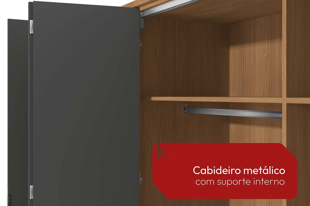 Guarda Roupa Casal 6 Portas e 4 Gavetas T581 Kappesberg