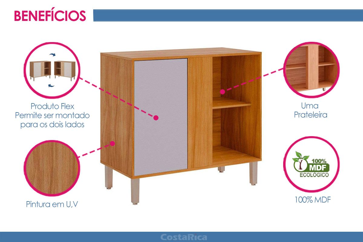 Balcão Cozinha MGM Esplêndida Canto c/1 Porta 92cm Balcão Cozinha MGM Esplêndida Canto c/1 Porta 92cm