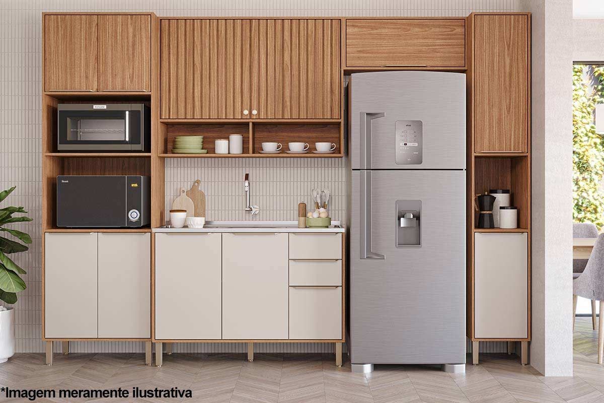 Balcão Cozinha MGM Celeste c/3 Portas 2Gavs s/Tampo 120cm Balcão Cozinha MGM Celeste c/3 Portas 2Gavs s/Tampo 120cm