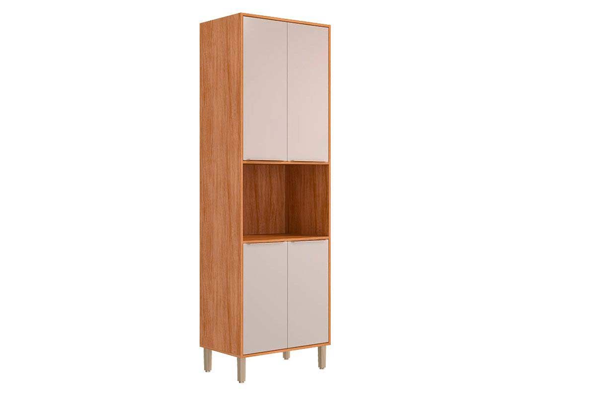 Paneleiro Cozinha MGM Brilhante c/4 Portas 70cmCinamomo/Off White Paneleiro Cozinha MGM Brilhante c/4 Portas 70cmCinamomo/Off White