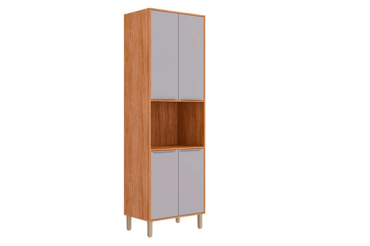 Paneleiro Cozinha MGM Brilhante c/4 Portas 70cmCinamomo/Platina Paneleiro Cozinha MGM Brilhante c/4 Portas 70cmCinamomo/Platina