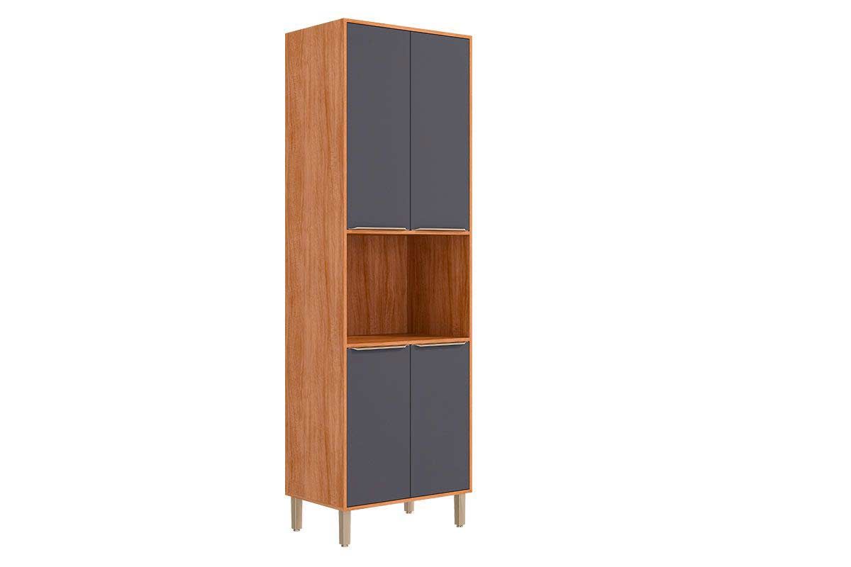 Paneleiro Cozinha MGM Brilhante c/4 Portas 70cmCinamomo/Titanium Paneleiro Cozinha MGM Brilhante c/4 Portas 70cmCinamomo/Titanium