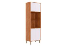 Paneleiro Cozinha MGM Brilhante c/4 Portas 70cm - Cinamomo/Branco