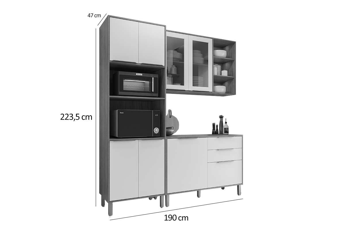 Cozinha Completa MGM 3 Peças Brilhante C3P55