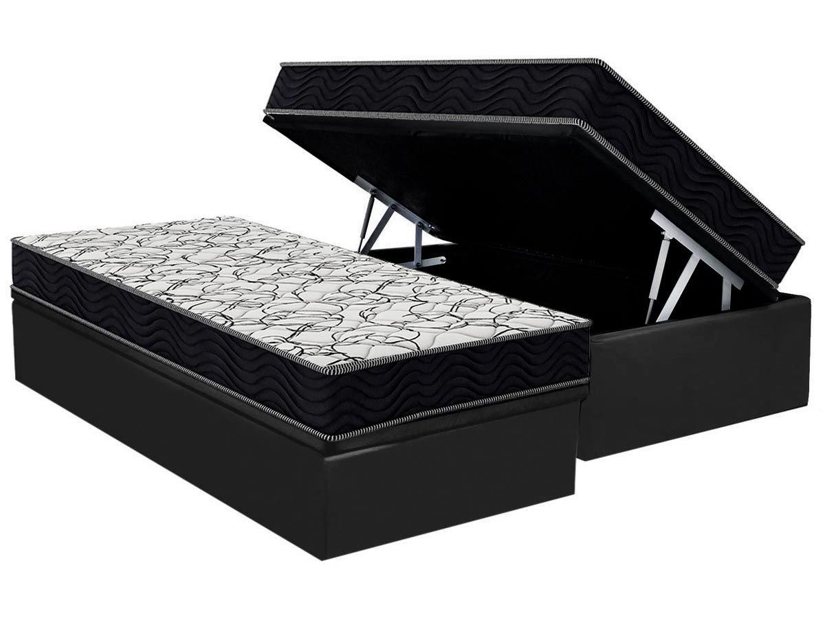 Cama Box Baú CRC +Colchão D45 Airtech150 Ortobom