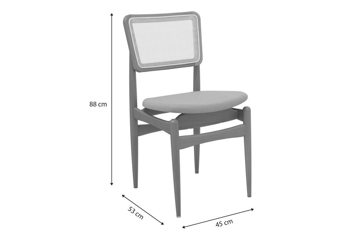 Cadeira Jantar Stela 1CMM013CA Premium Madeira Maciça Kit 4 Un Kappesberg