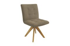 Cadeira Jantar Nice 1C001CA Premium Madeira Maciça 1 Un Kappesberg - Carvalho/Boucle Bege Fendi