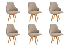 Cadeira Jantar Suria 1C002CA Premium Madeira Maciça Kit 6 Un Kappesberg