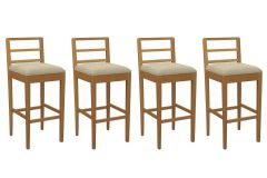 Banqueta Sala de Jantar Sofia 1BMM006CA Premium Madeira Maciça Kit 4 Un Kappesberg