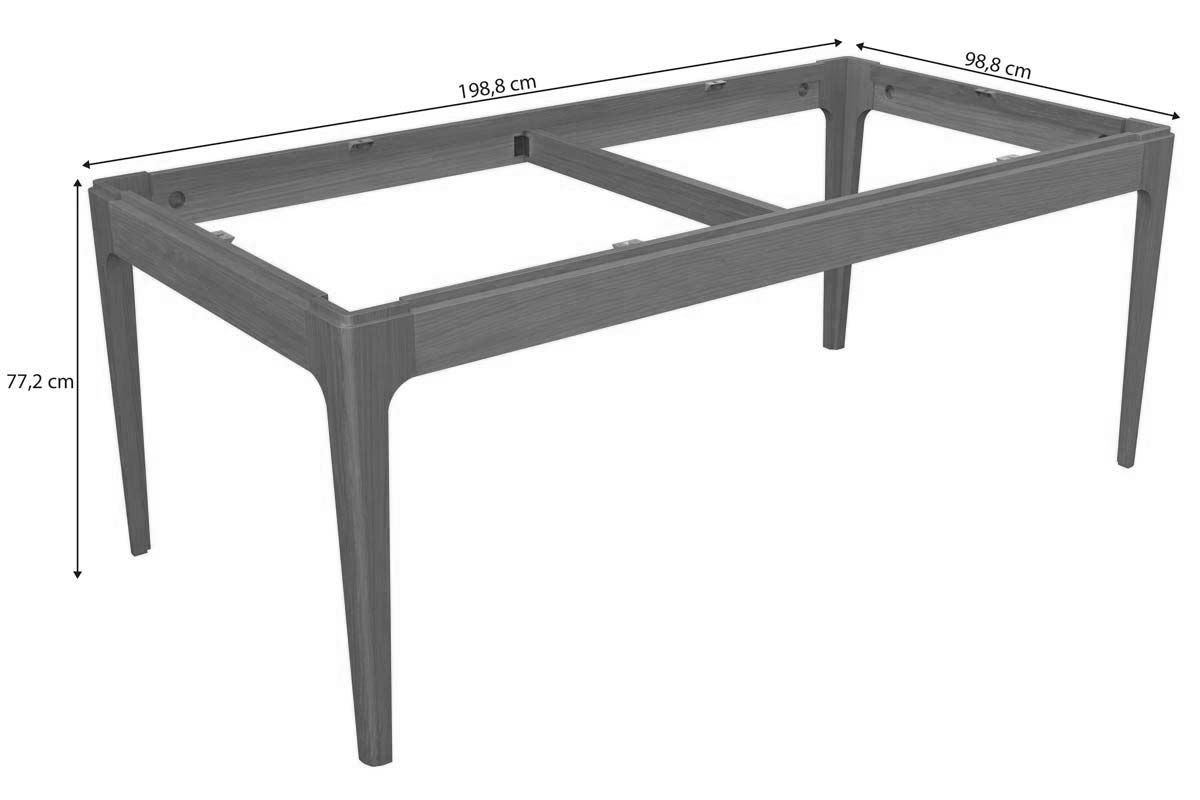 Sala Jantar Mesa Mira Premium Madeira Maciça c/ Tampo Madeirado c/ Vidro 200x100cm e 6 Cadeiras Alice - Kappesberg